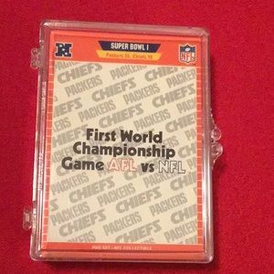 SUPERBOWL CARD SET, 24 cards each from a superbowl with teams and details